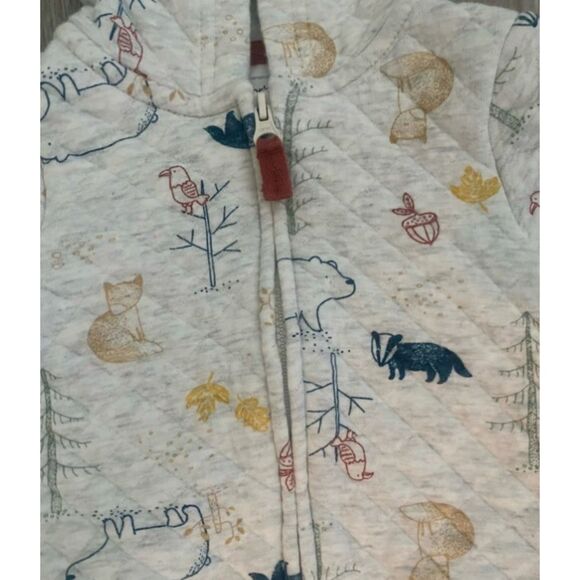 CARTER'S Boys Sz 6 Months Quilted Full Zip Hooded Jacket & Pants 2 Pc Cozy Set - Picture 2 of 3